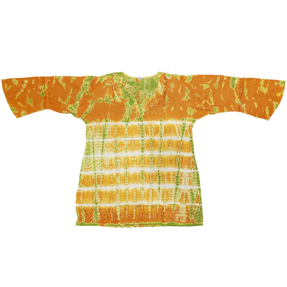 Butterfly Long Sleeve Sequin Tunic Tie Dye Top featuring vibrant colors and elegant sequins, perfect for stylish casual wear.