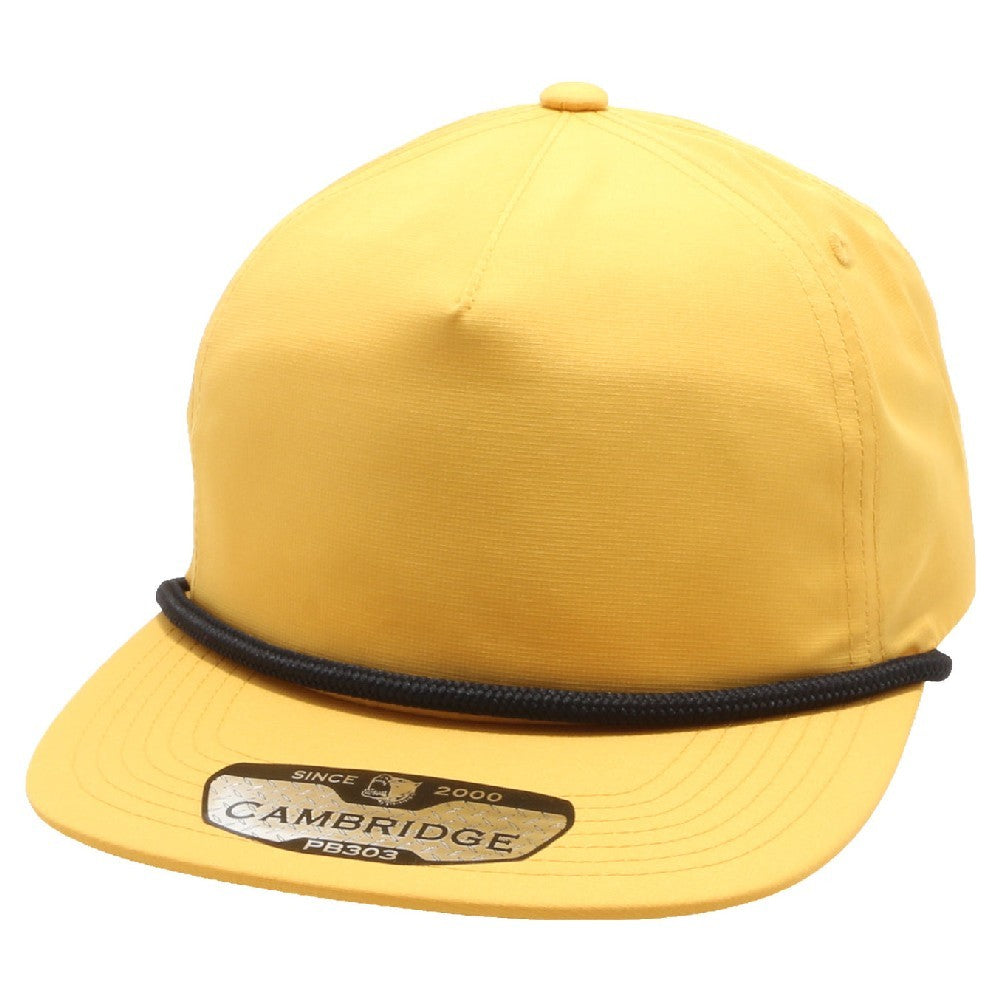 A pack of 6 CAMBRIDGE 5 PANEL ROPE UNSTRUCTURED caps showcasing their stylish design and premium fabric.