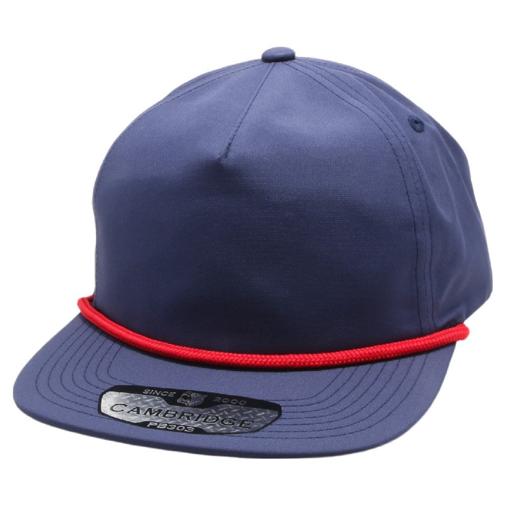 A pack of 6 CAMBRIDGE 5 PANEL ROPE UNSTRUCTURED caps showcasing their stylish design and premium fabric.
