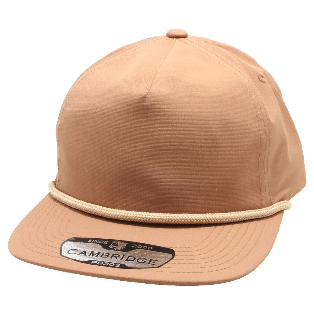 A pack of 6 CAMBRIDGE 5 PANEL ROPE UNSTRUCTURED caps showcasing their stylish design and premium fabric.