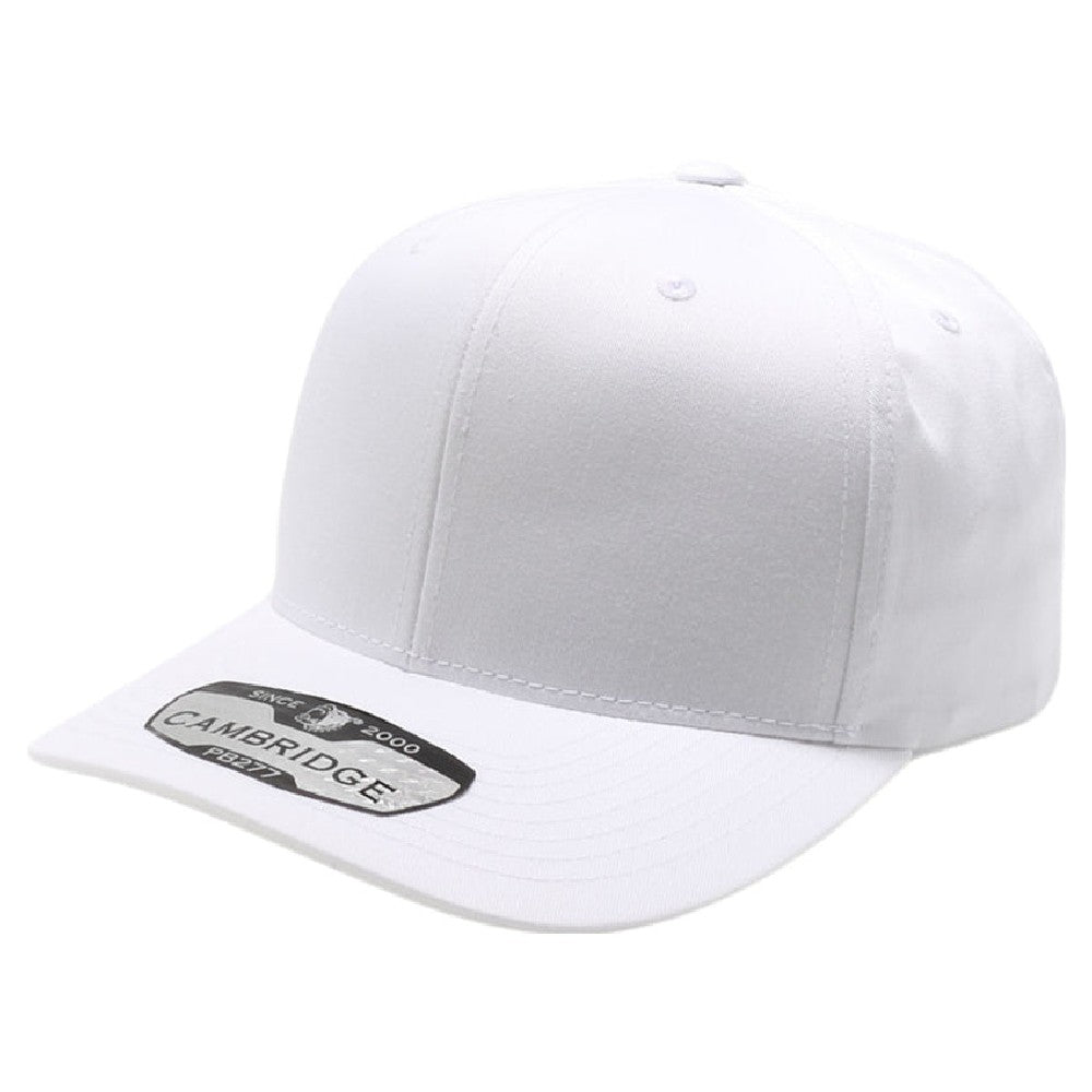 Cambridge 6 Panel Snapback pack of 6 in various colors, showcasing high-profile design and curved visor.