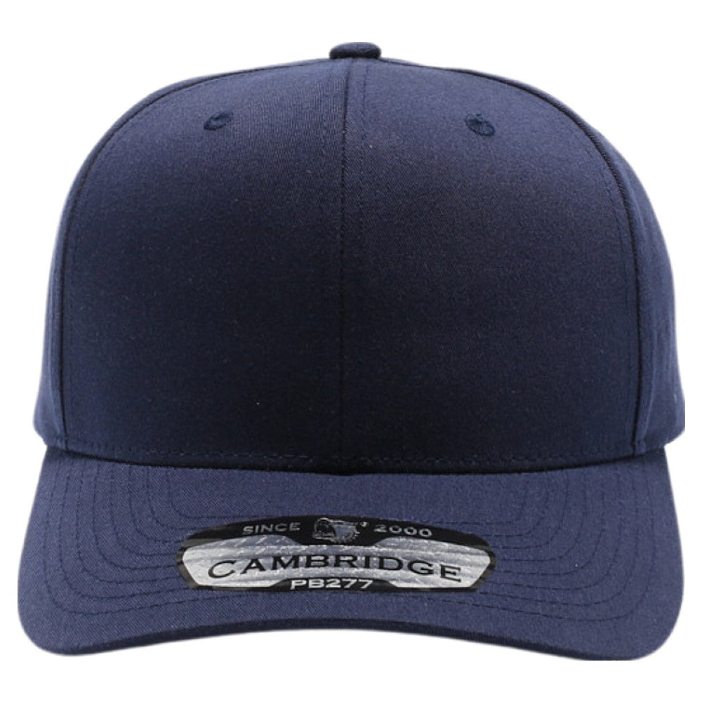 Cambridge 6 Panel Snapback pack of 6 in various colors, showcasing high-profile design and curved visor.