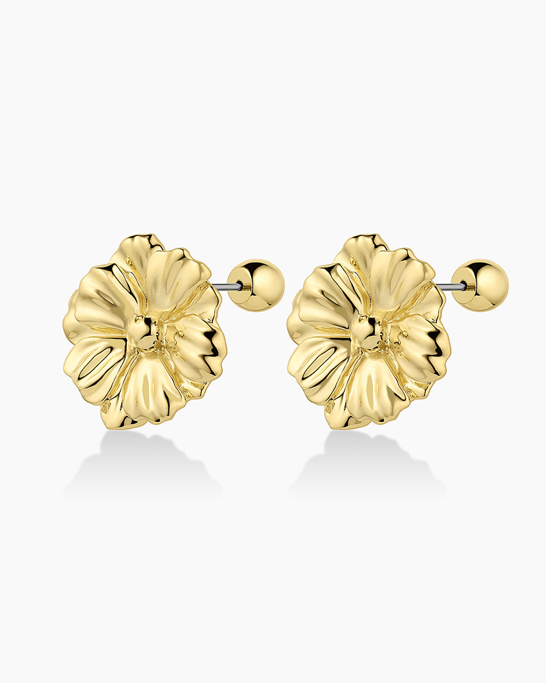 A pair of elegant Camila Studs featuring a sleek and minimal design, perfect for enhancing any outfit.
