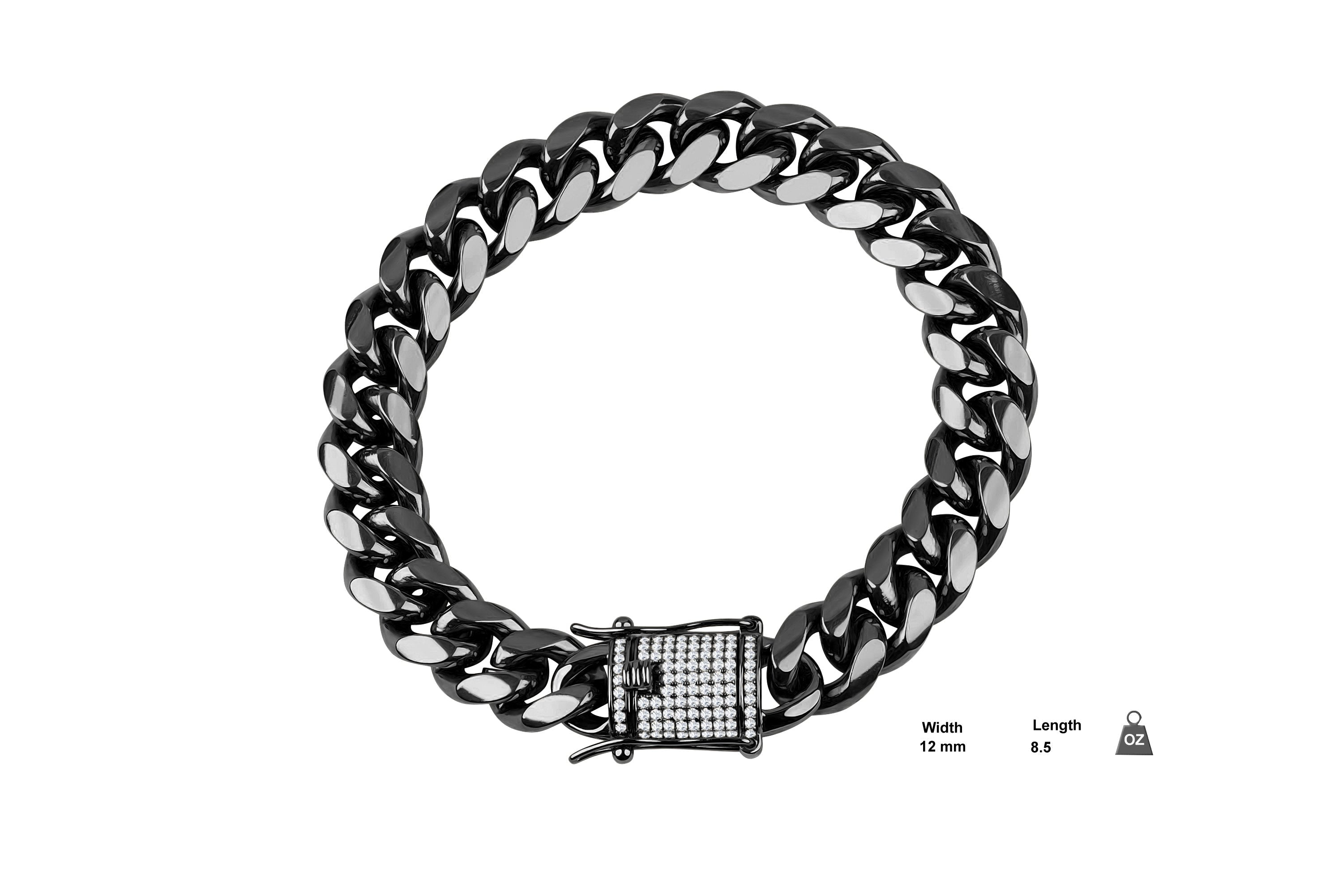 CANDOR 8MM CZ Bracelet featuring stainless steel and high-grade cubic zirconia, showcasing a sleek and elegant design.