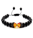 CANIS Steel Bracelet I 9310653 featuring a distinctive double beaded design, crafted from high-quality steel for durability and style.