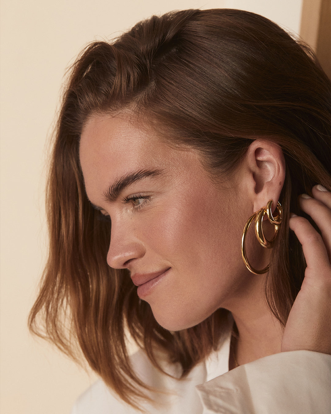 Carter Statement Hoops showcasing a bold and elegant design, perfect for elevating any outfit.