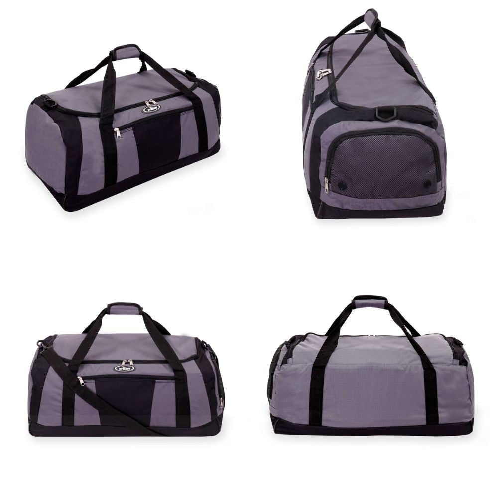 Large Casual Duffel Bag with Wet Pocket, featuring adjustable shoulder strap and durable material.