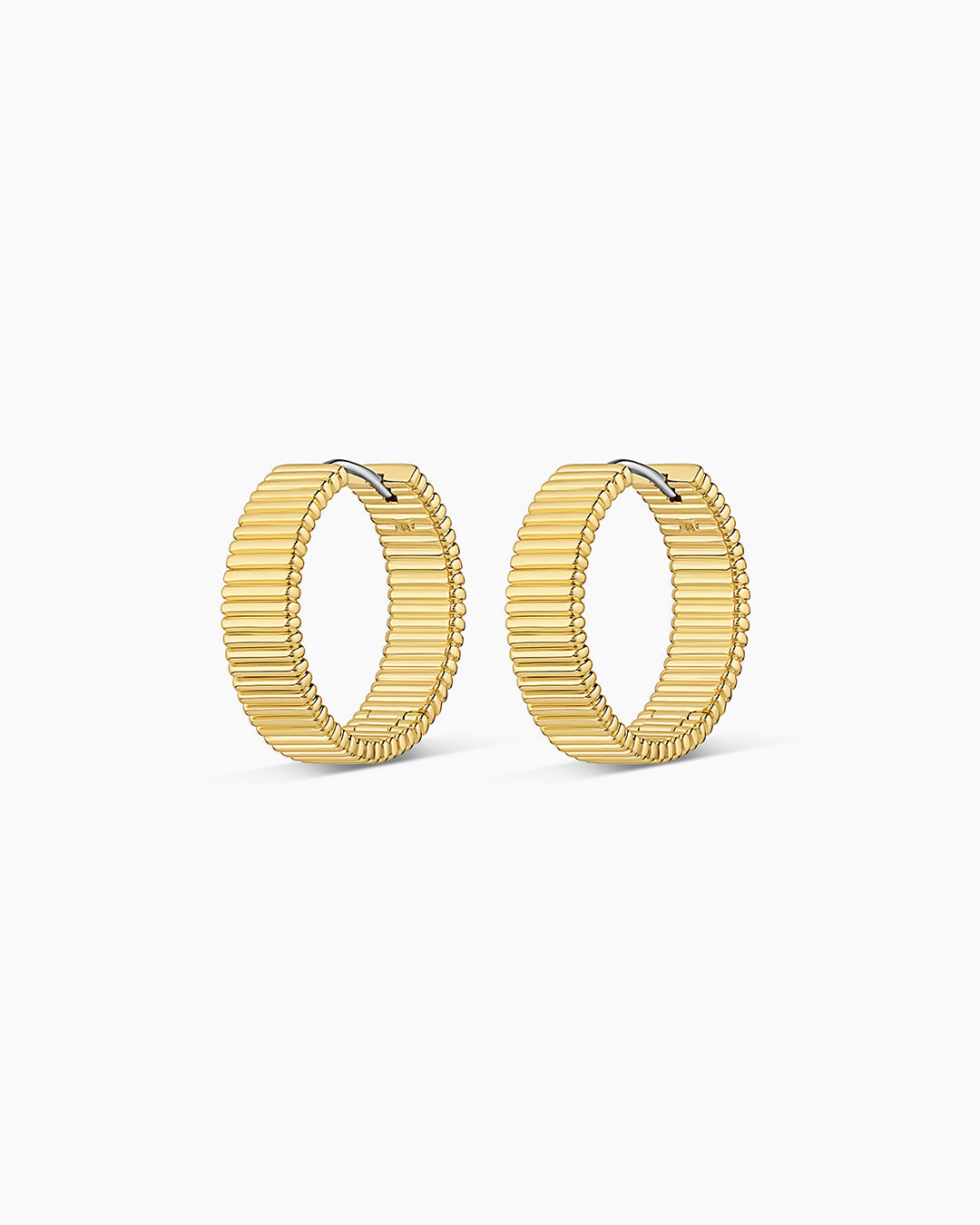 Elegant Catalina Hoops earrings, showcasing their lightweight design and quality craftsmanship.