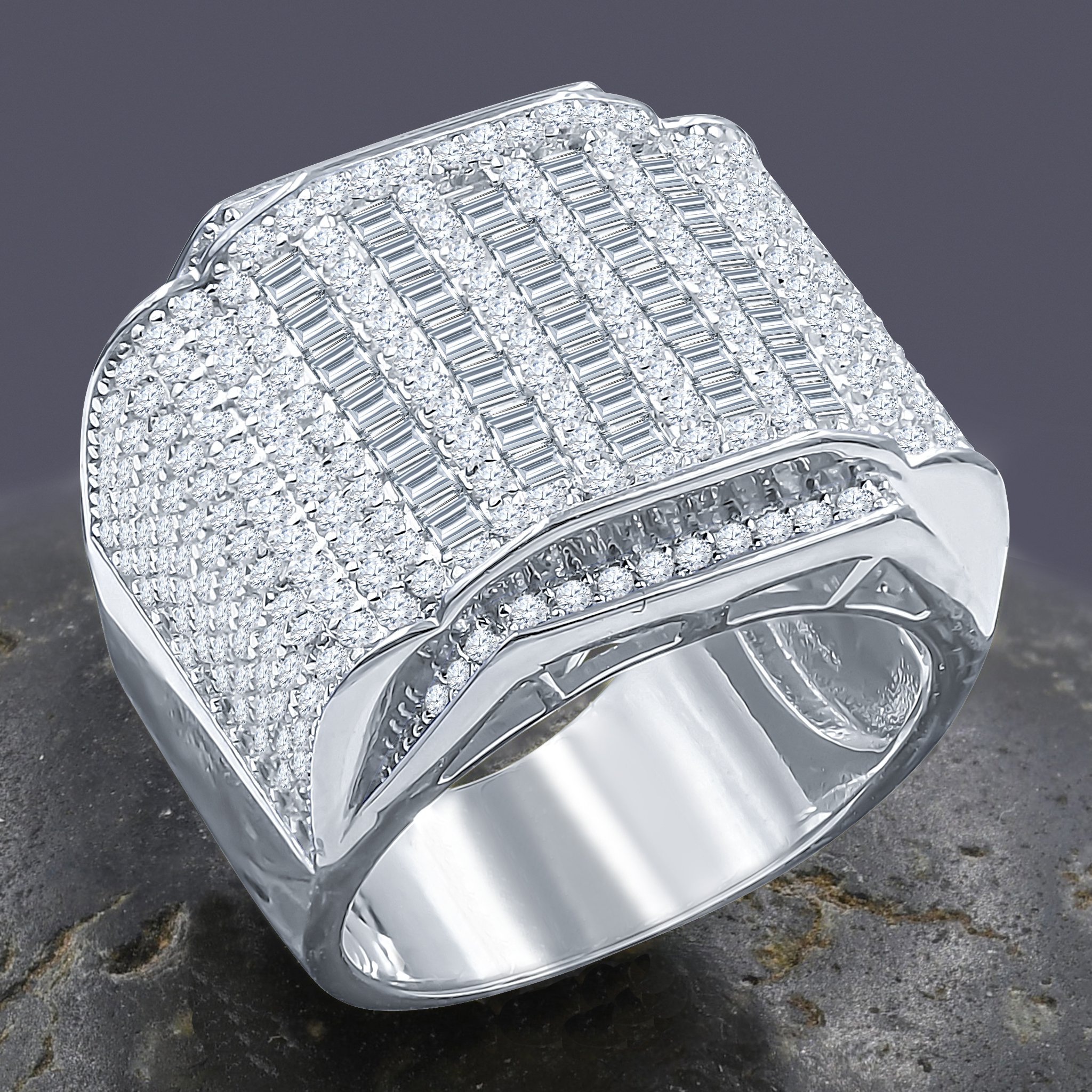CHARISMA Silver Ring featuring dazzling cubic zircon stones in a stylish design, crafted from 925 sterling silver.