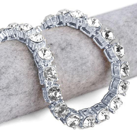 CHRYSALIS Bling Master Chain featuring rhinestone studs in gold plating, showcasing a stylish tennis choker design.