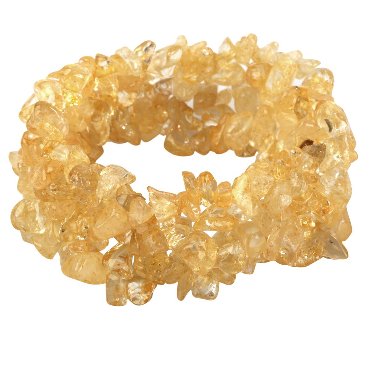 Handmade Citrine Stretch Cuff 5 Layer Braided Chunky Chakra Bracelet showcasing natural citrine stones in a unique design.