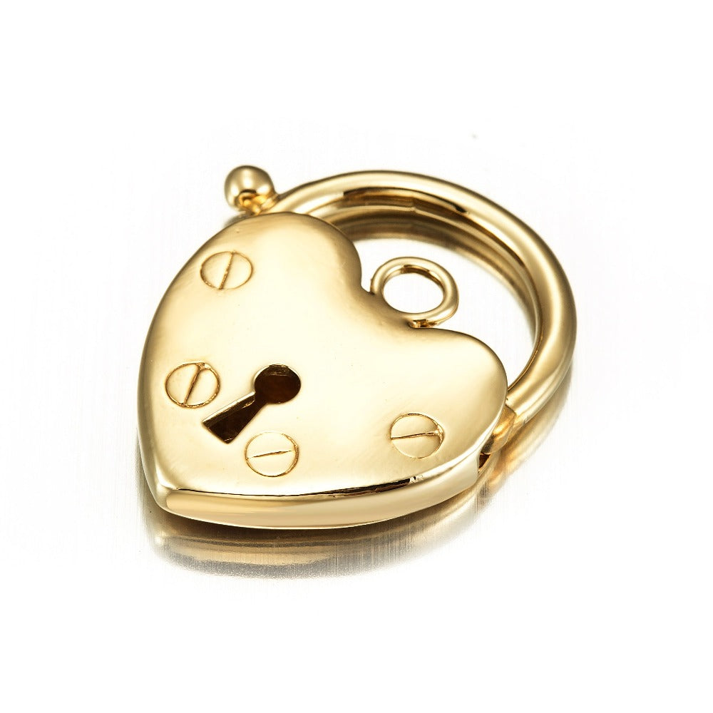 Classic 18ct Heavy Yellow Gold Plated Plain Heart Locket, USA made, showcasing its elegant design and gold finish.