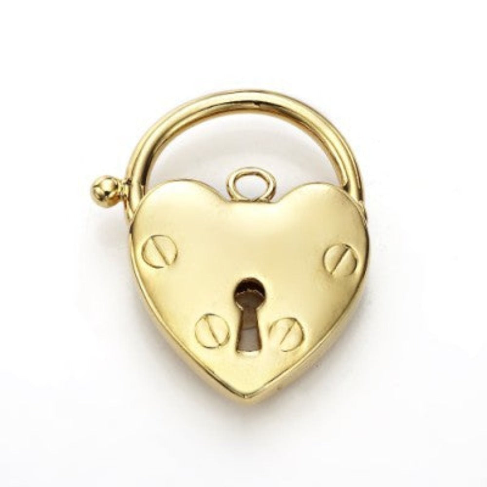 Classic 18ct Heavy Yellow Gold Plated Plain Heart Locket, USA made, showcasing its elegant design and gold finish.