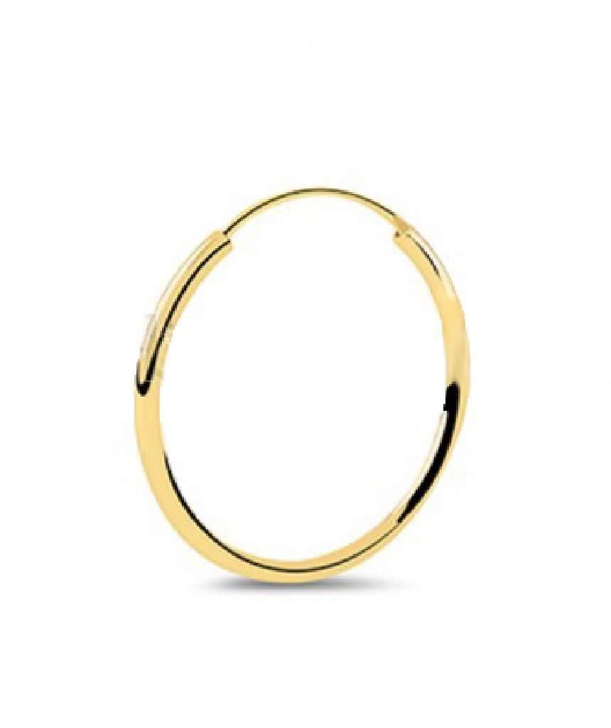 Classic Gold Hoop earrings made of sterling silver with 18k gold plating, showcasing a timeless and elegant design.
