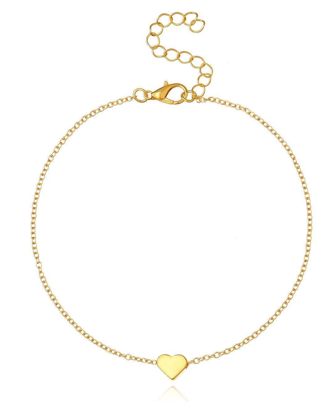 Classic Heart 18K Gold Plated Necklace featuring a heart design, link chain, and lobster clasp, elegantly crafted in Italy.