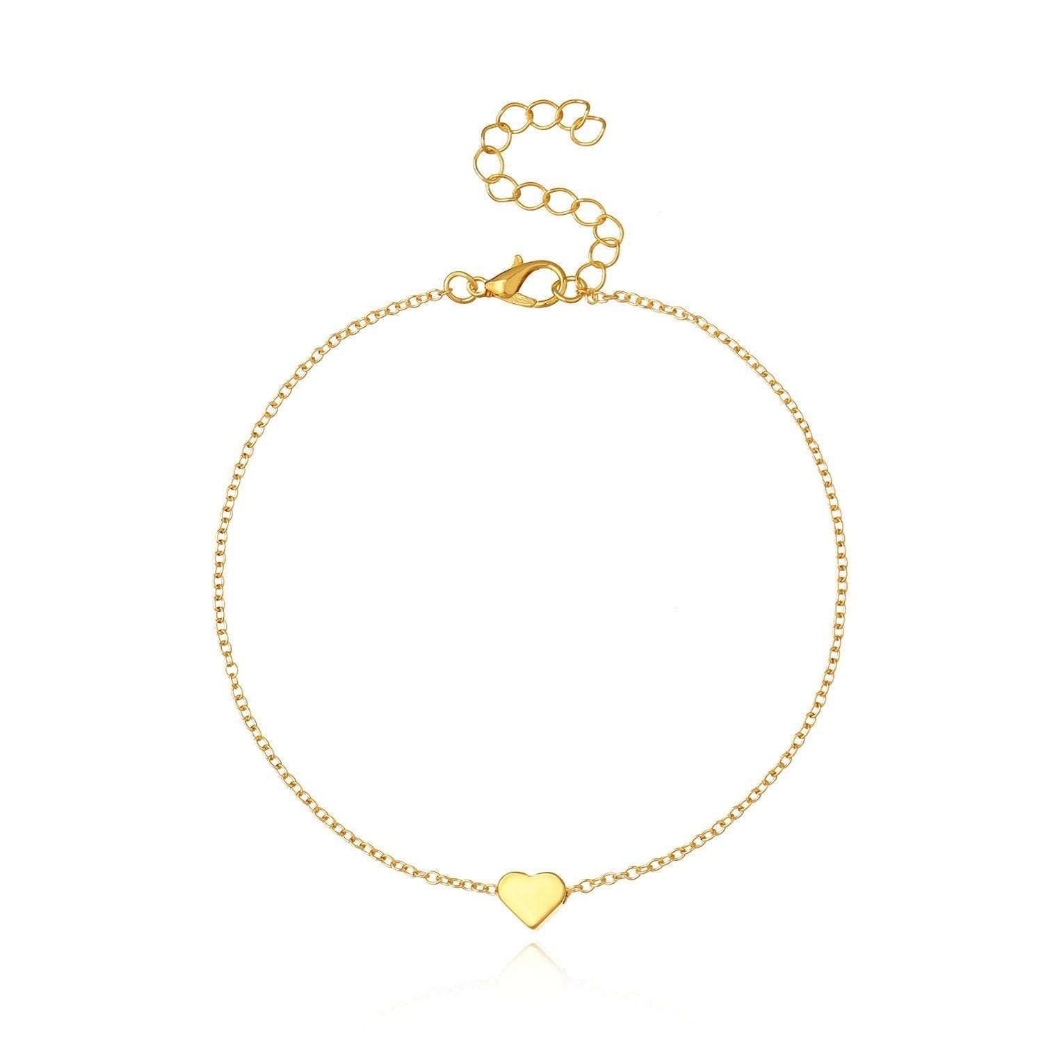 Classic Heart 18K Gold Plated Necklace featuring a heart design, link chain, and lobster clasp, elegantly crafted in Italy.