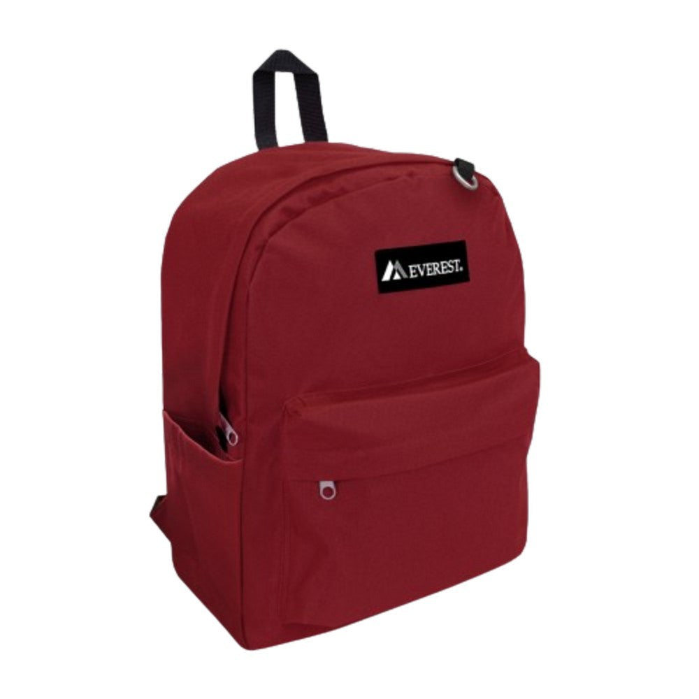 Classic laptop backpack with side pocket, featuring a modern design, padded straps, and a spacious main compartment.