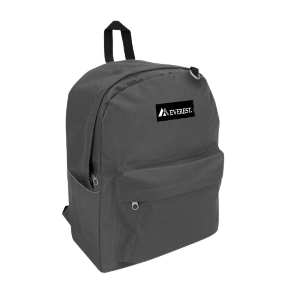 Classic laptop backpack with side pocket, featuring a modern design, padded straps, and a spacious main compartment.