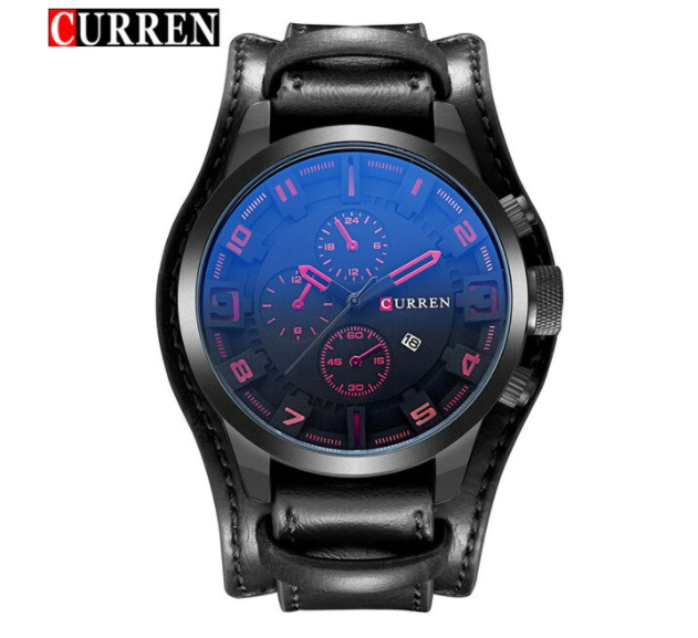 CLASSIC LEATHER WATCH I 541233 featuring a stylish leather strap and a large dial, showcasing its elegant design and durable construction.