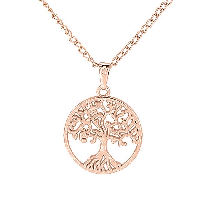 Classic Mother of Tree of Life Necklace in 18K Gold Plated, featuring a delicate tree pendant on an elegant chain.