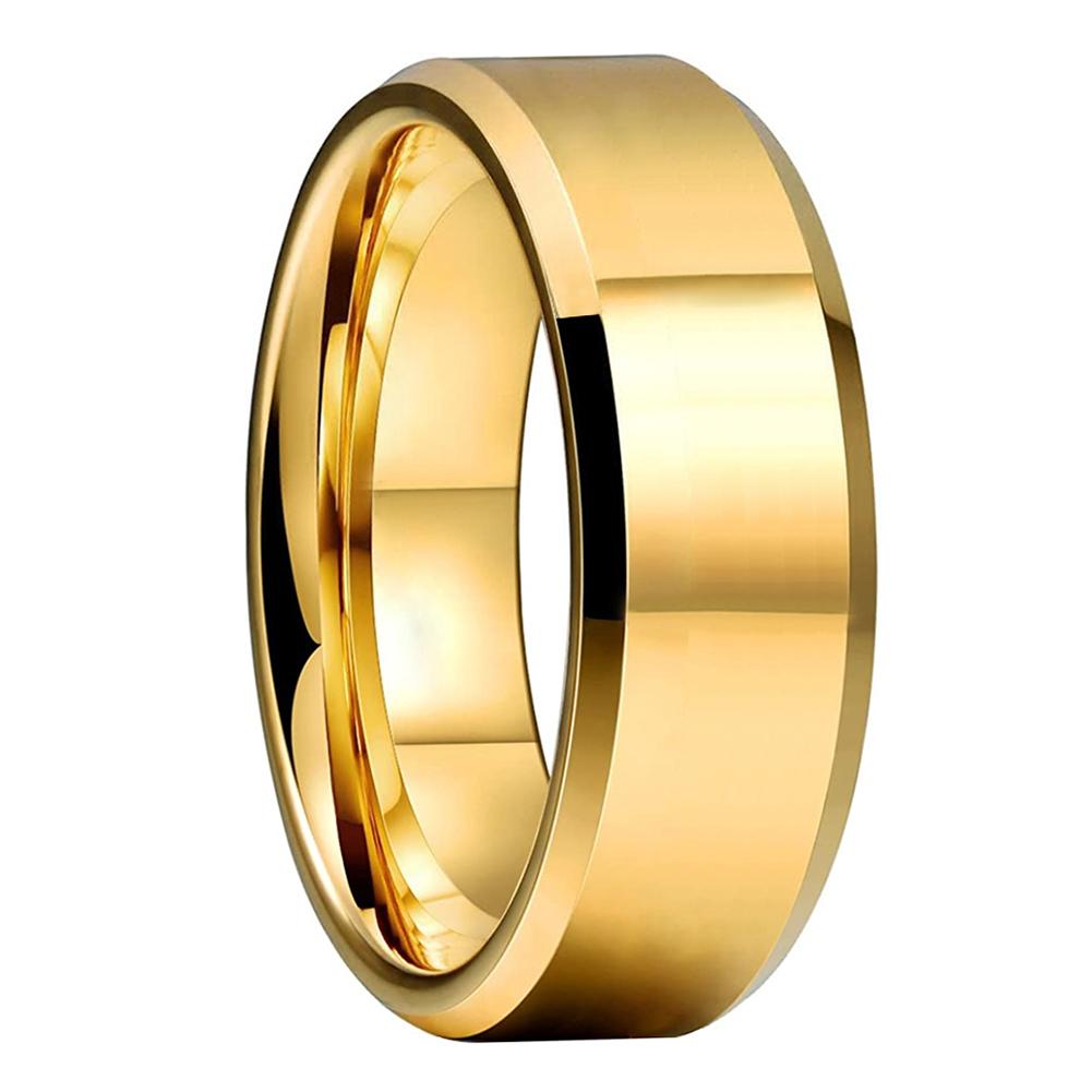 Congressional Tungsten Ring with high polished finish and bevel edge, showcasing its elegant design and durable construction.