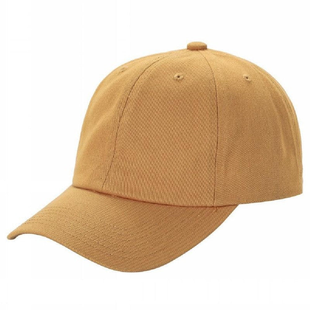 Cotton Twill Dad Hat featuring a low profile, curved visor, and antique brass buckle closure, made from 100% cotton.