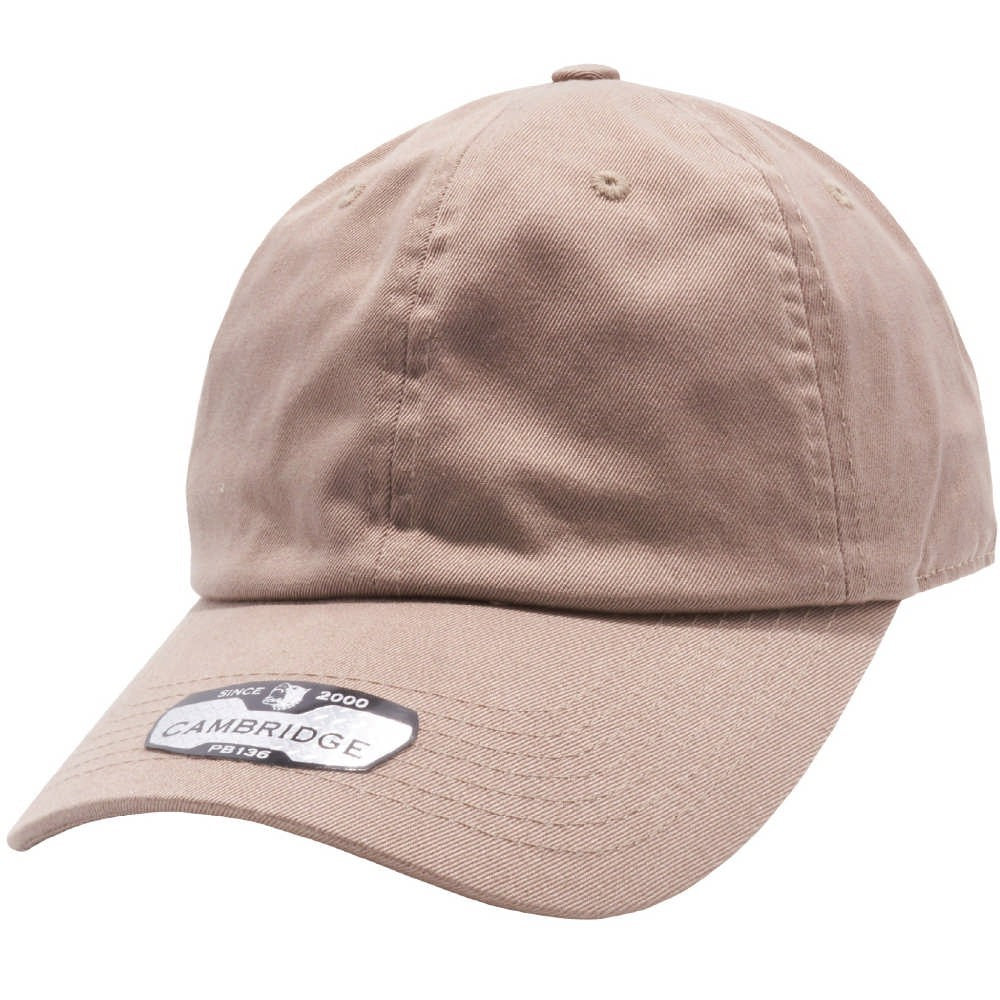 Cotton Twill Dad Hat featuring a low profile, curved visor, and antique brass buckle closure, made from 100% cotton.