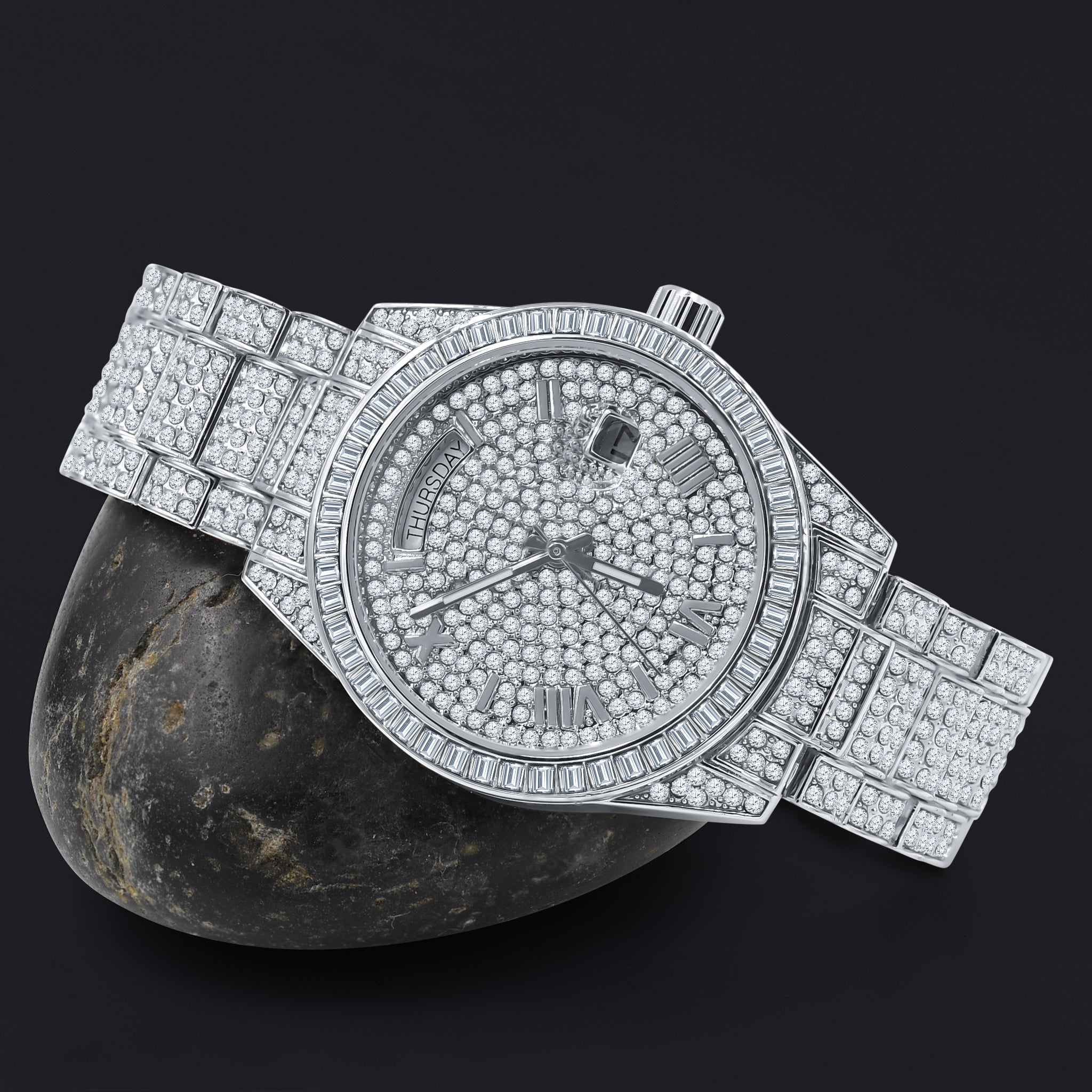 CRANT Bling Watch Crystal I 563131 featuring sparkling crystals and a stainless steel band, showcasing luxury and elegance.