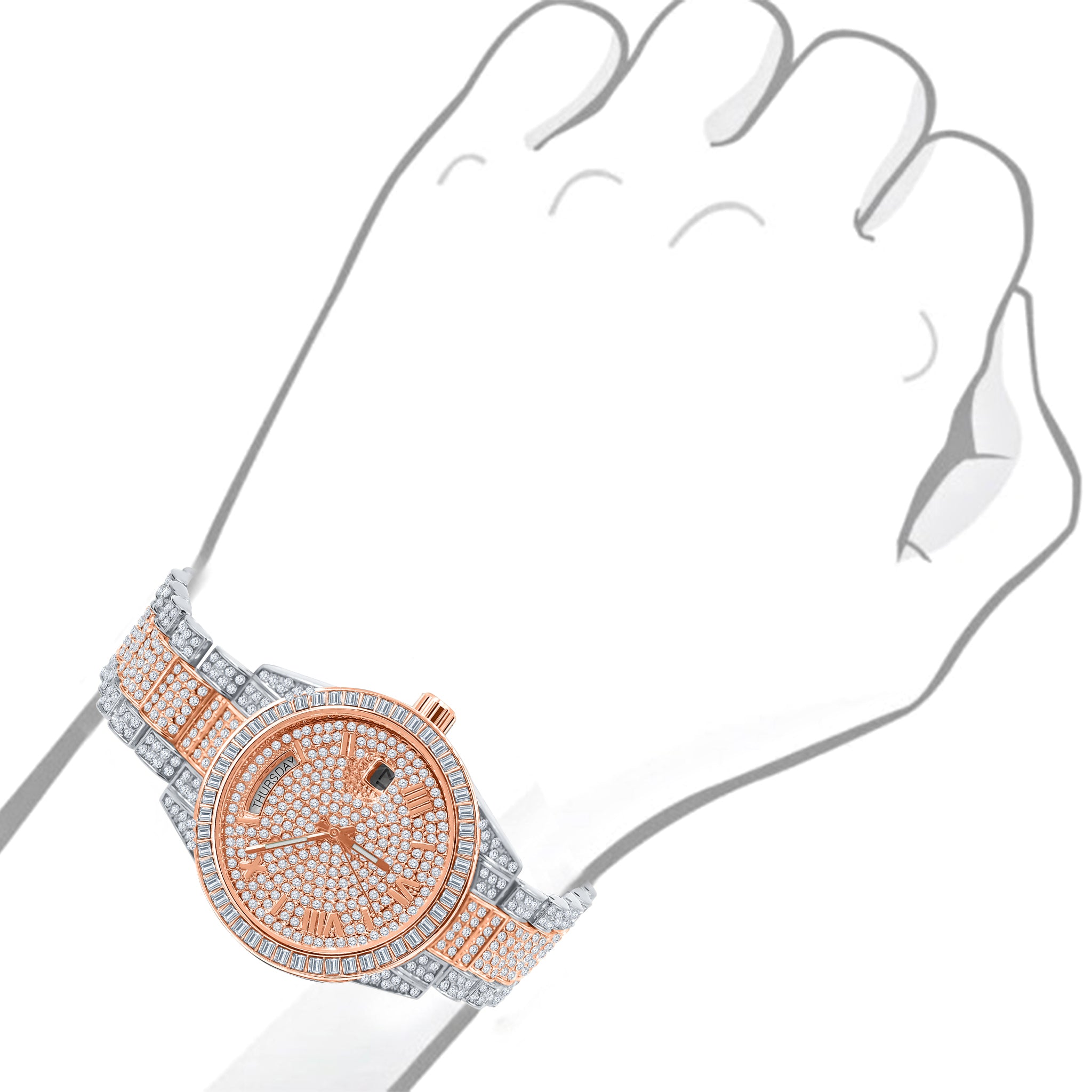 CRANT Bling Watch Crystal I 5631318 featuring sparkling crystals on a stainless steel band, showcasing luxury and elegance.