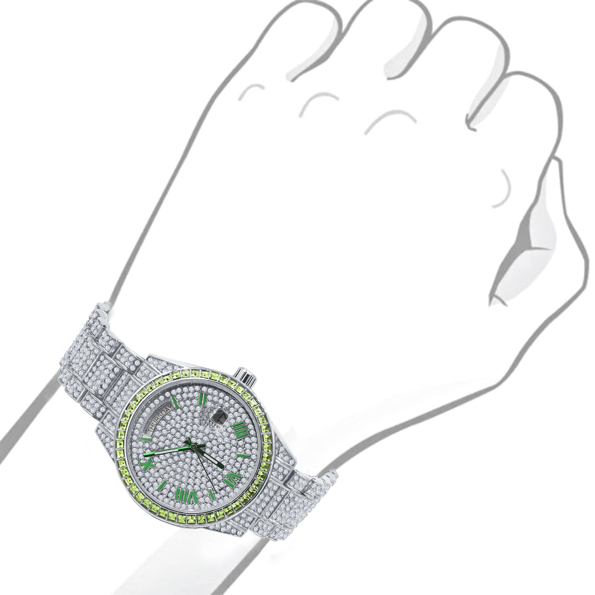 CRANT Bling Watch Crystal I 5631328 featuring sparkling crystals and a stainless steel band, showcasing luxury and elegance.