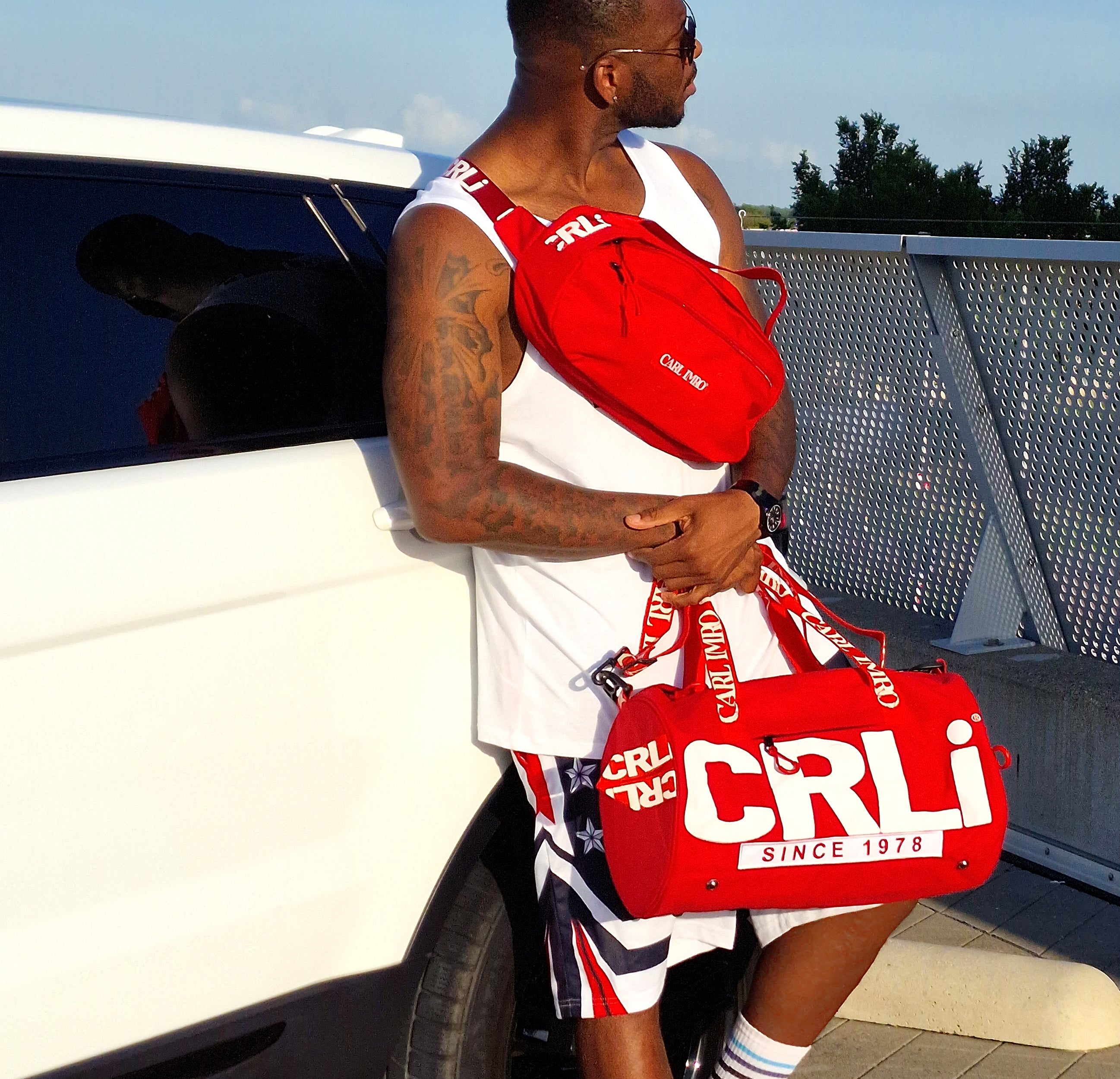 CRLi Extro Torro outdoor sports bag made from recycled nylon fabric, showcasing its stylish design and compact size.