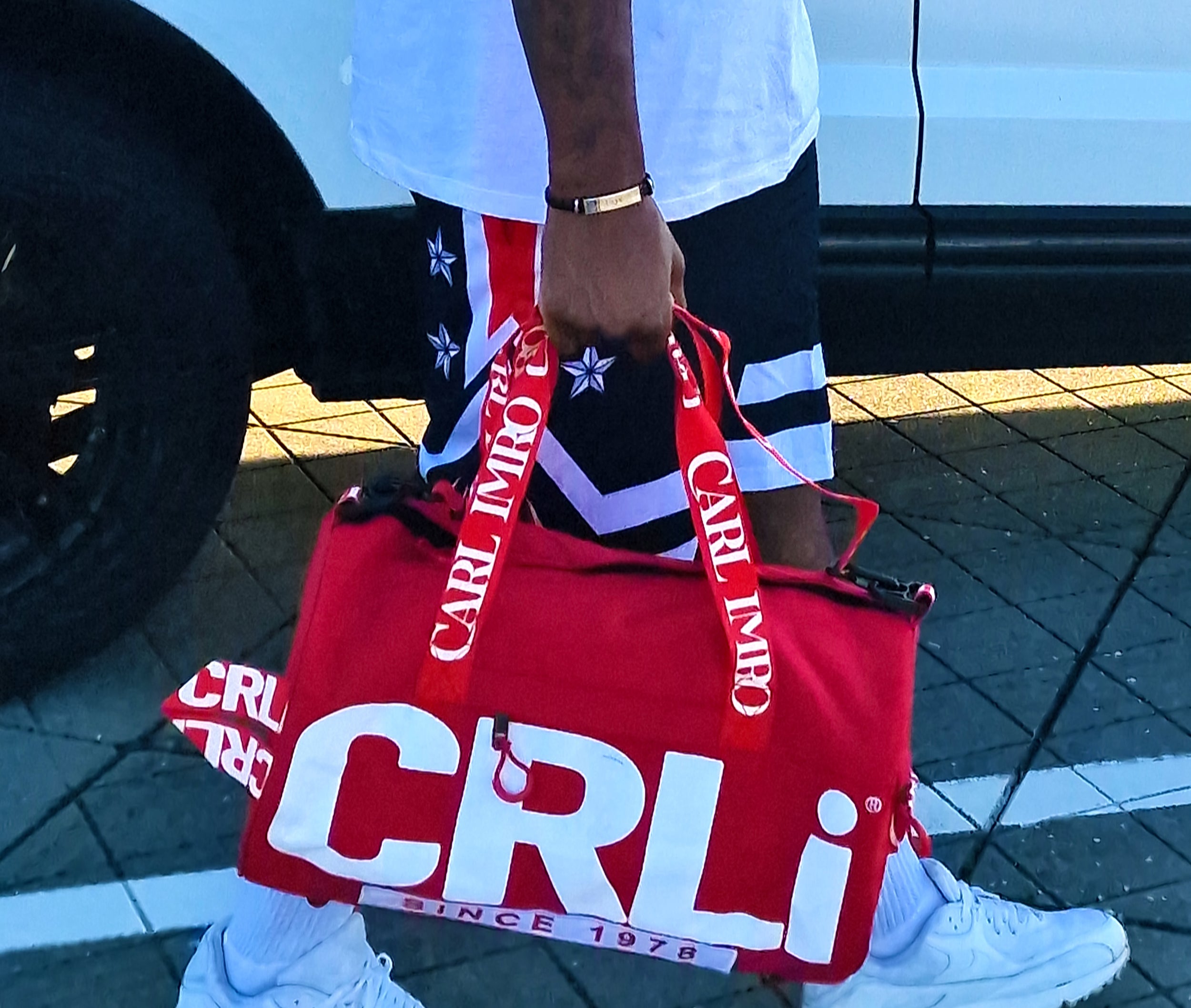 CRLi Extro Torro outdoor sports bag made from recycled nylon fabric, showcasing its stylish design and compact size.