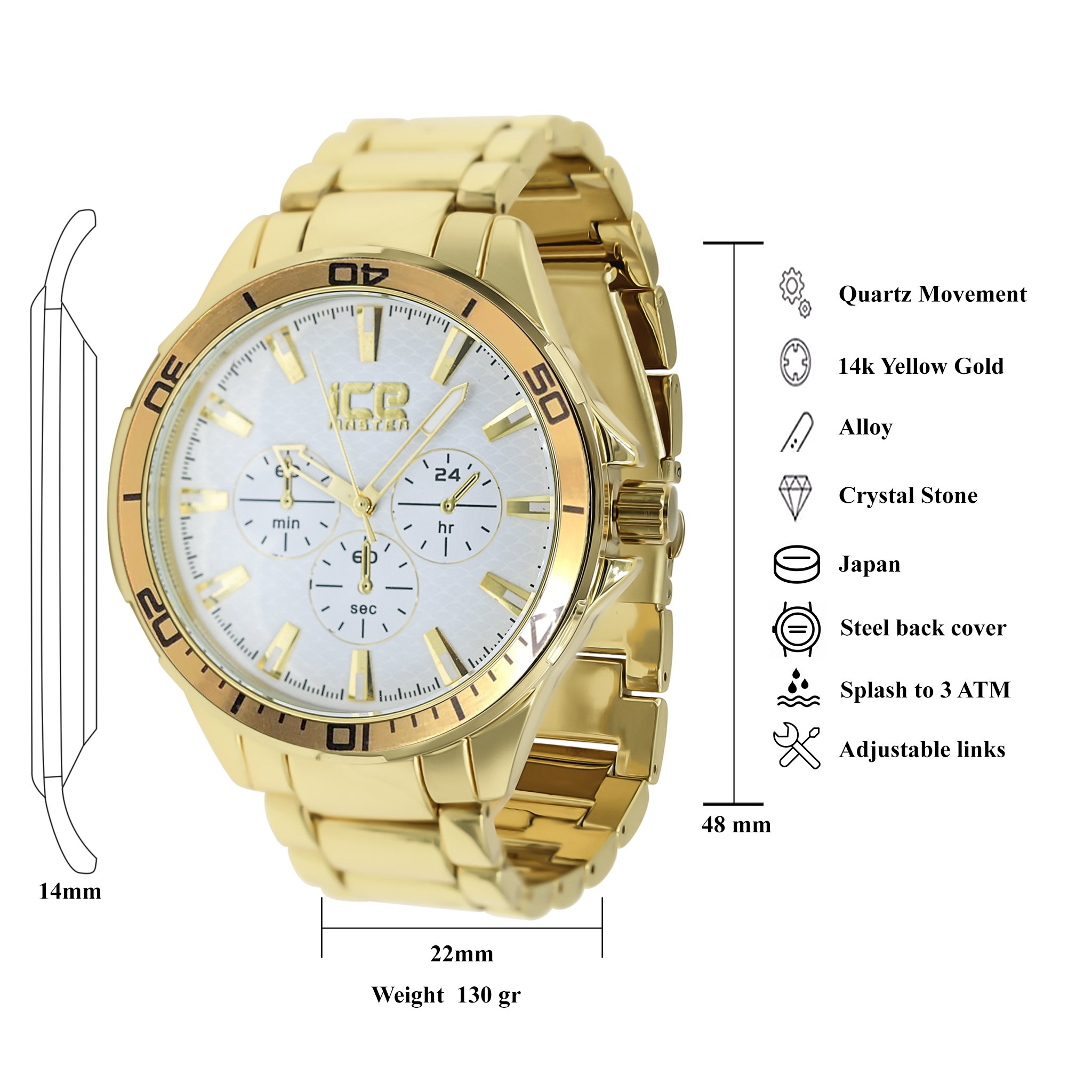 CURDIAL Classic Metal watch featuring a sporty bezel and unique hour indexes, showcasing luxury and ruggedness.