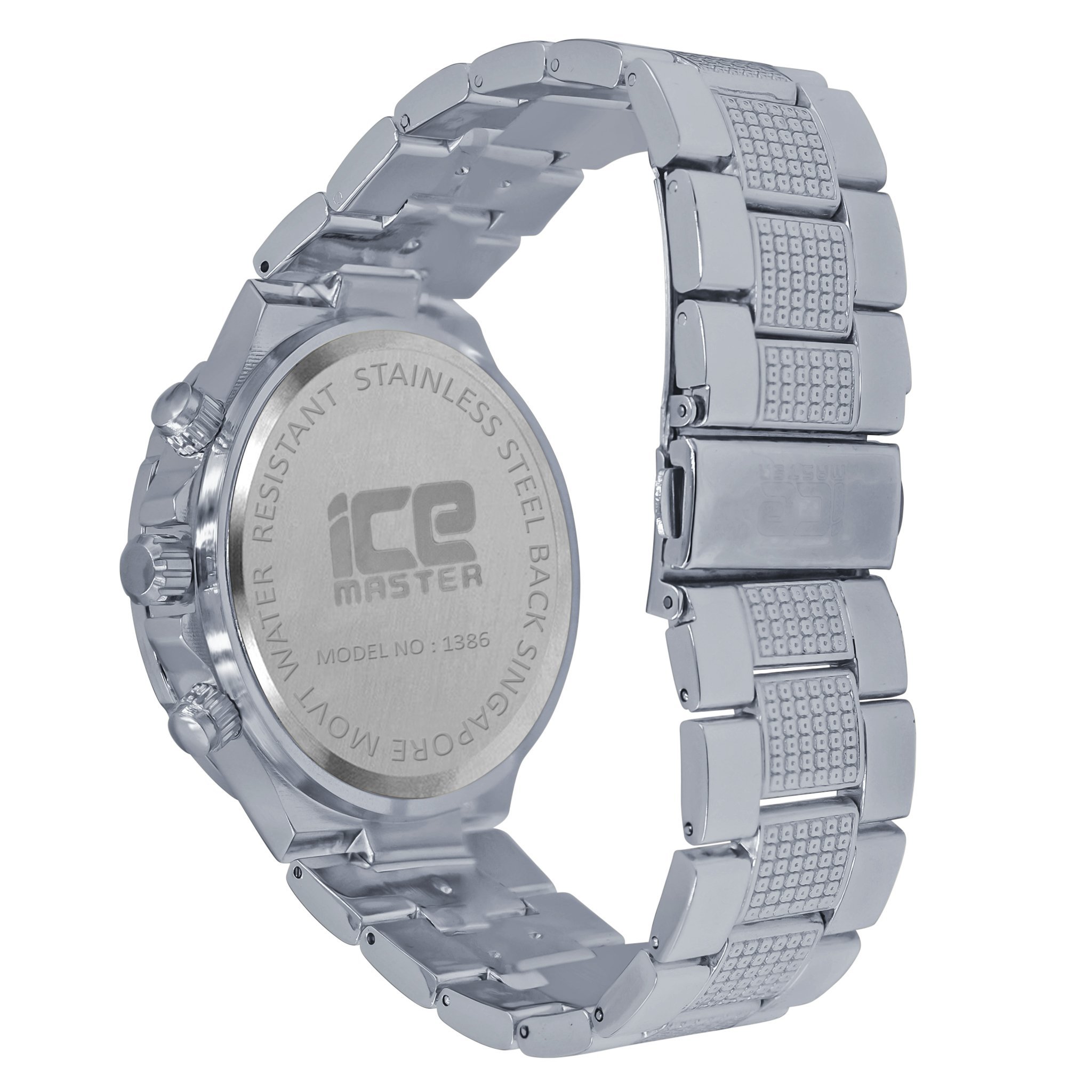 CURIO Bling Metal watch featuring a CZ bezel, solid alloy construction, and adjustable links, showcasing elegance and precision.