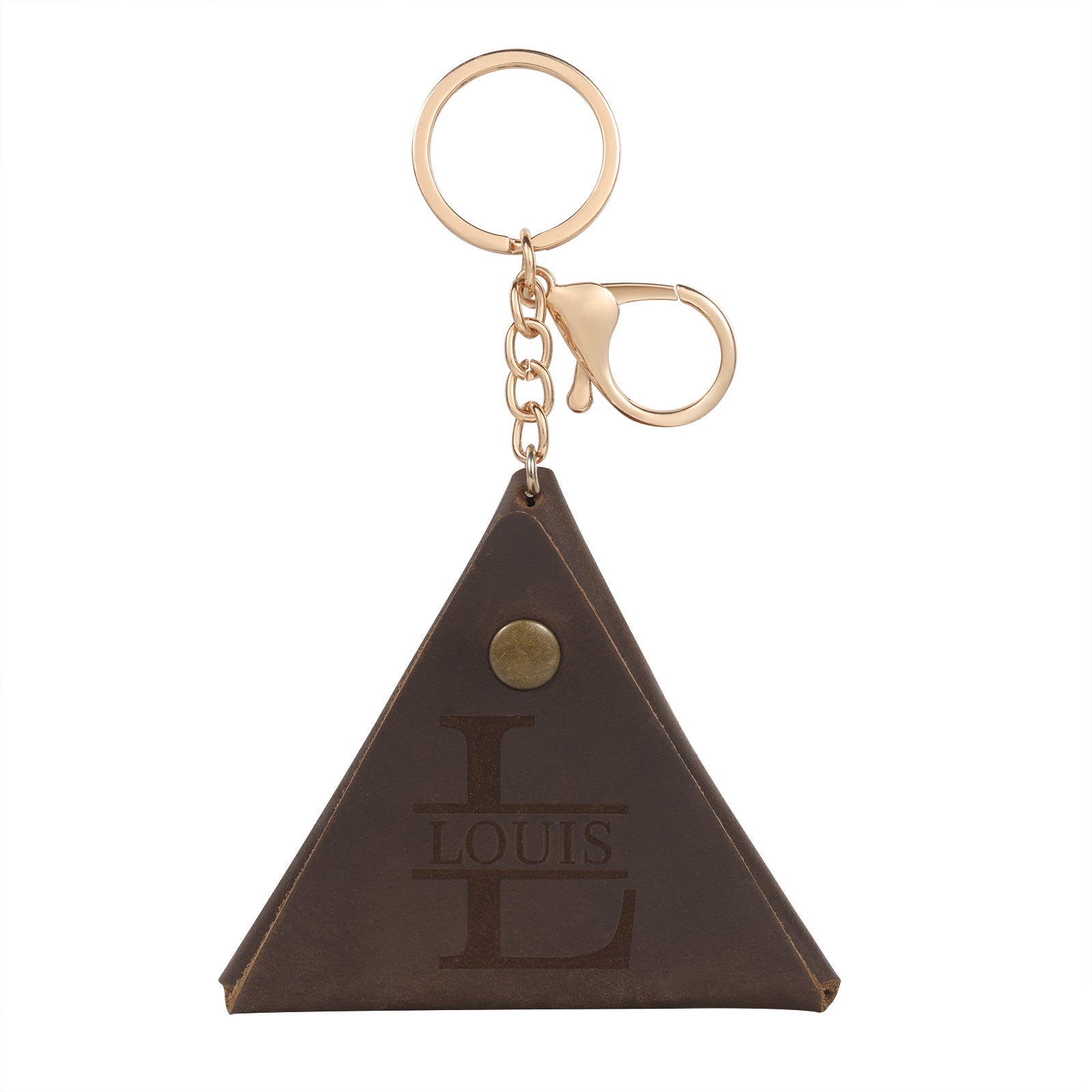 Custom Name and Letter Wallet made from first layer cowhide in apricot, brown, and dark brown colors, showcasing its personalized engraving options.