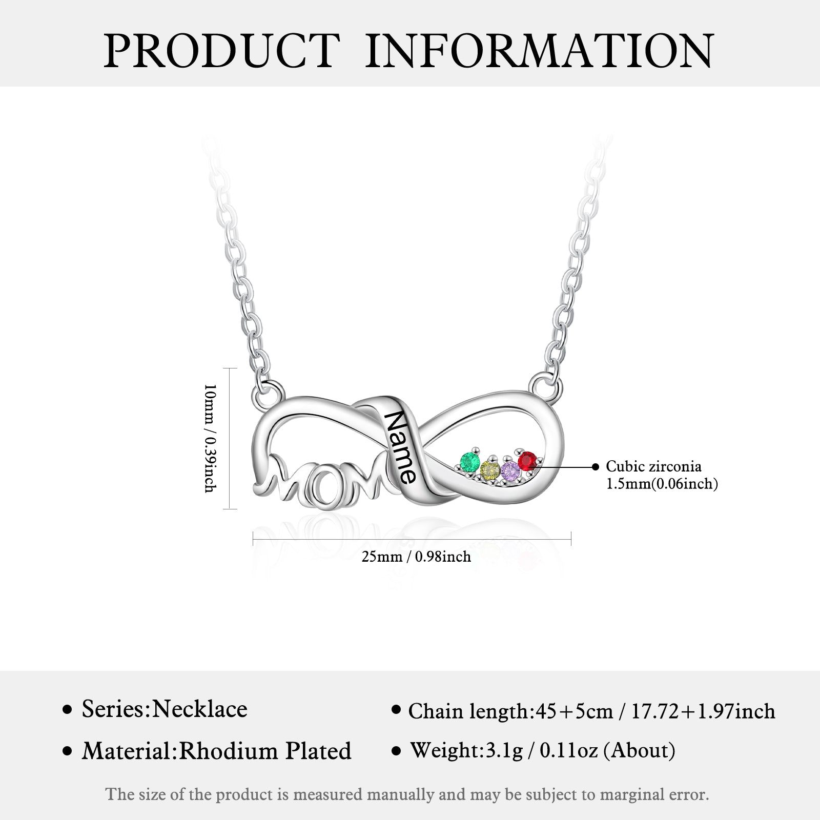 Custom Name Ribbon For Mom Necklace made of tarnish-resistant copper, featuring a personalized name design.