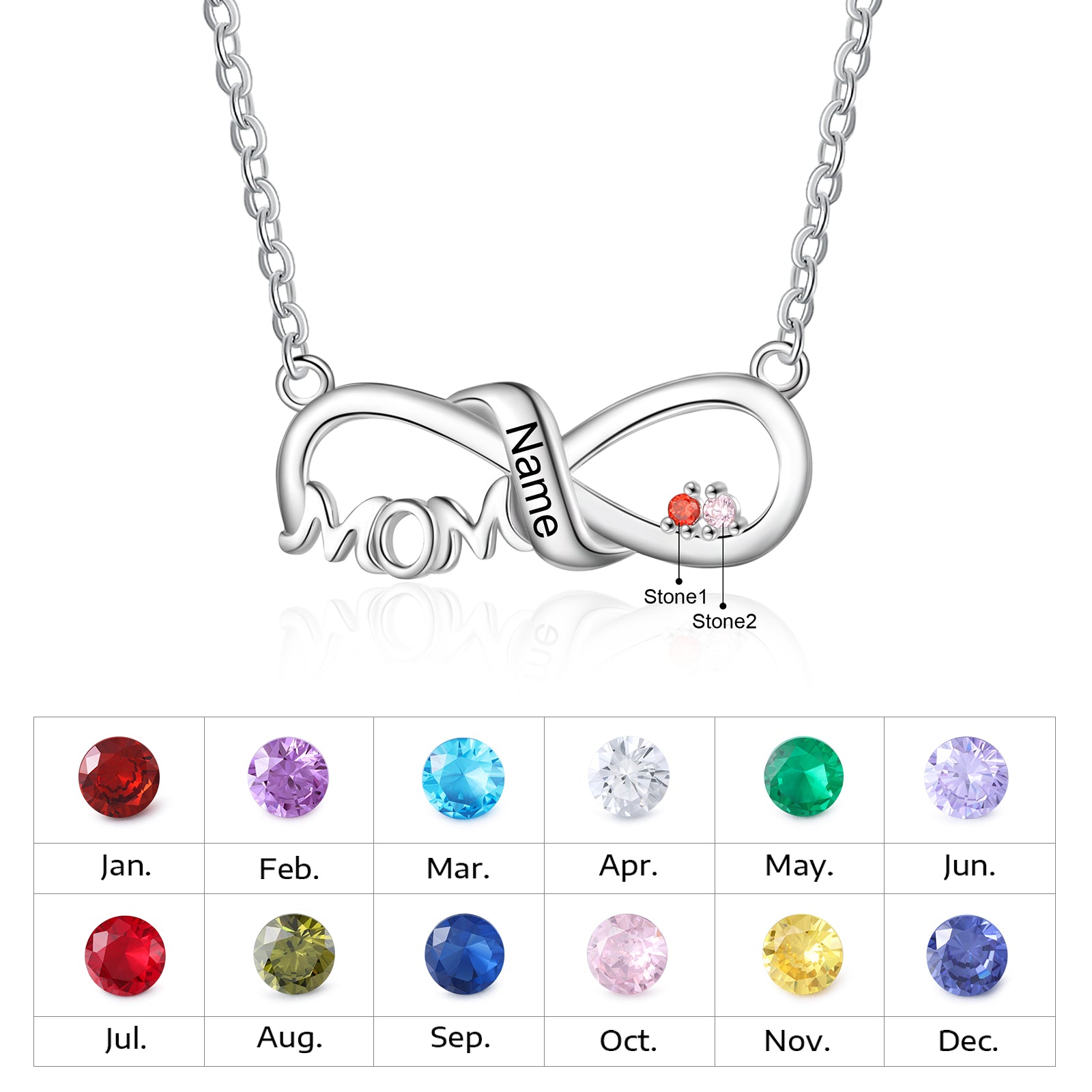 Custom Name Ribbon For Mom Necklace made of tarnish-resistant copper, featuring a personalized name design.