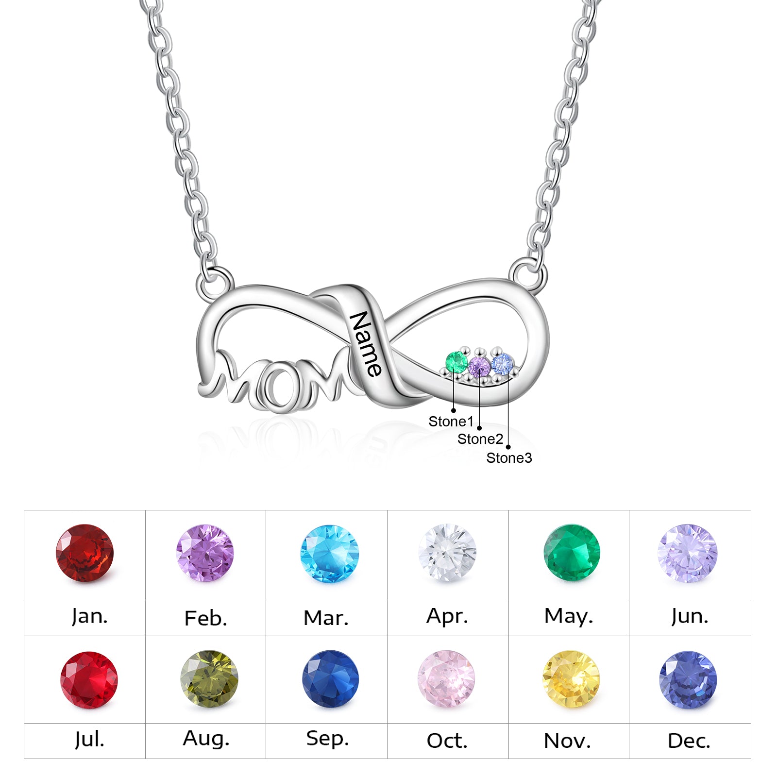 Custom Name Ribbon For Mom Necklace made of tarnish-resistant copper, featuring a personalized name design.