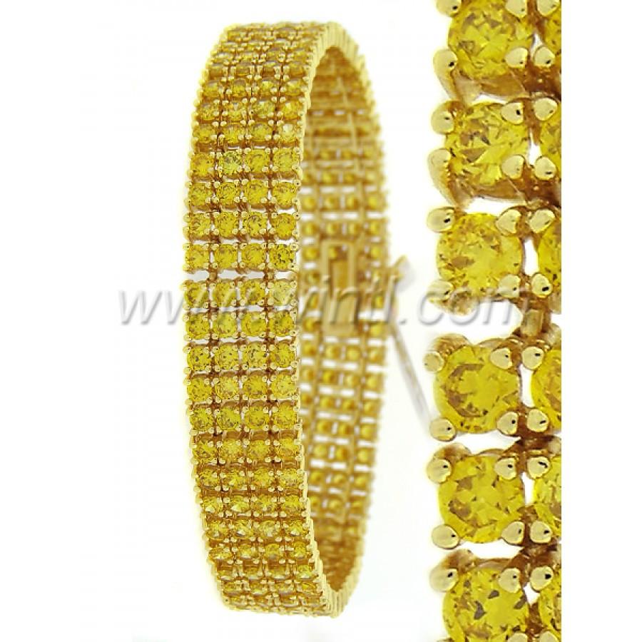 Elegant CZ Bracelet featuring sparkling cubic zirconia stones set in a durable metal band.