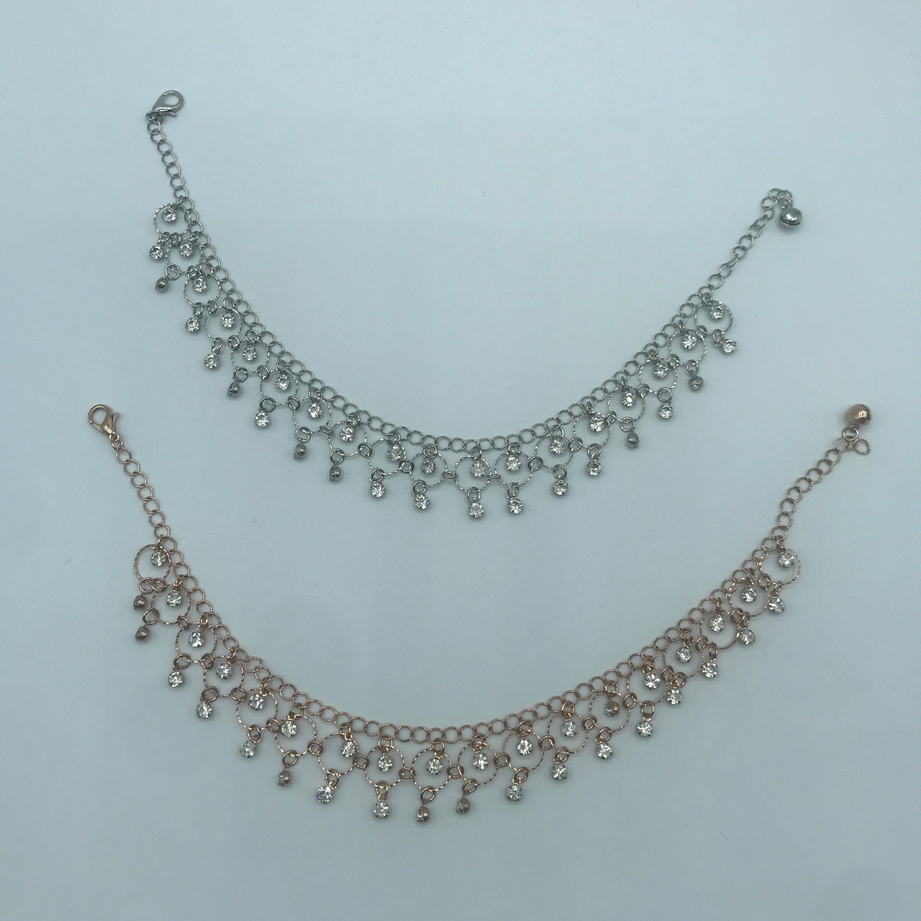 Dancing on the Sand anklets featuring alloy and rhinestone, perfect for beachwear and casual outfits.