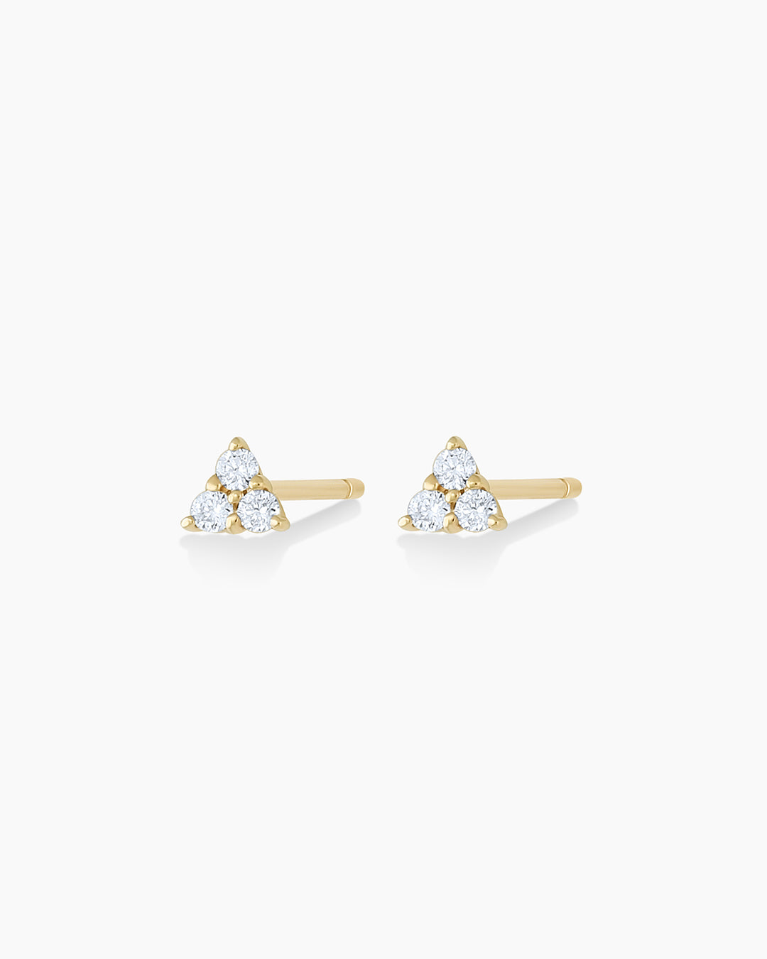 Elegant Diamond Jolie Studs featuring six lab-grown diamonds with a total weight of 0.10 CT, showcasing a timeless design.