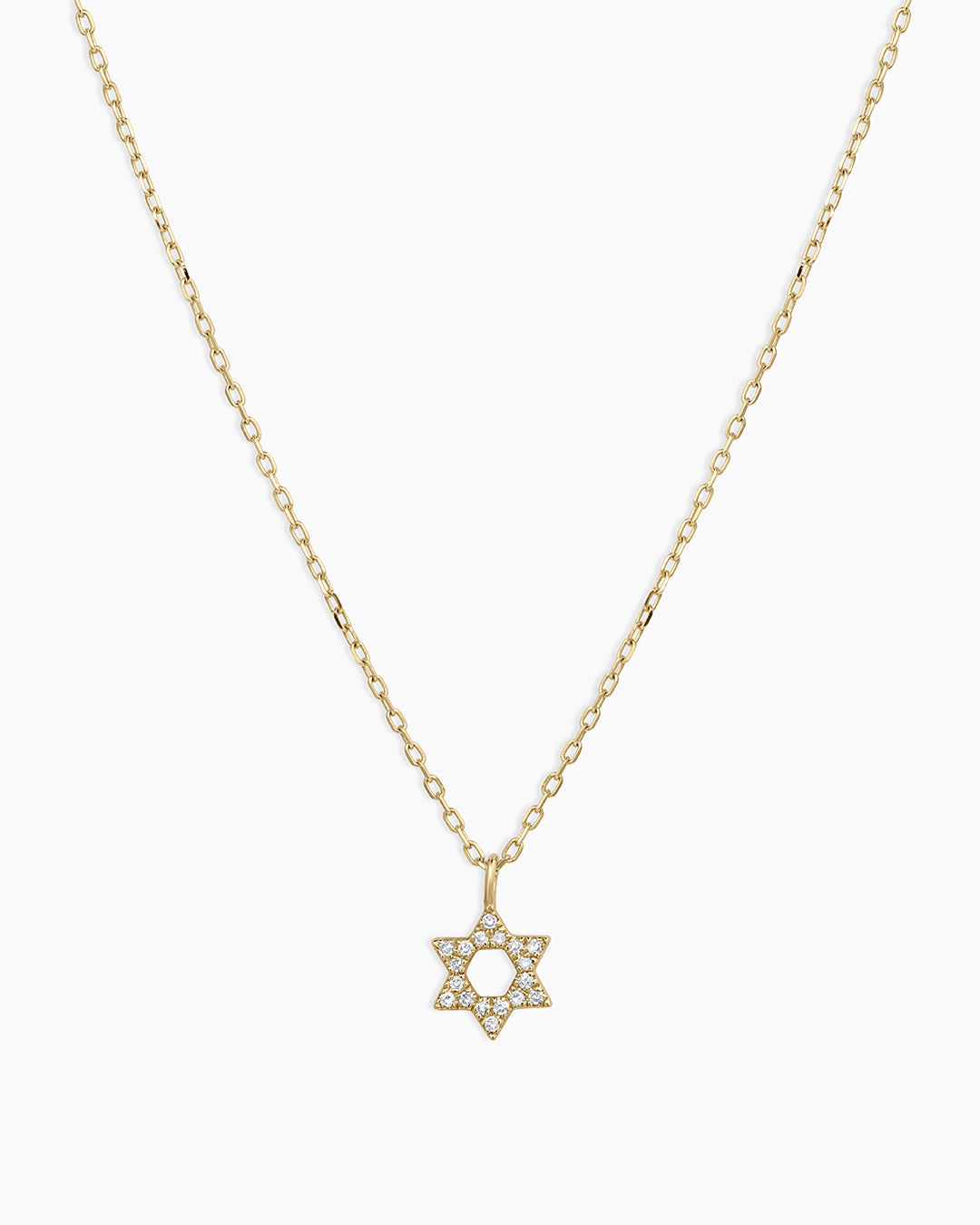 Elegant Diamond Star of David Necklace with sparkling diamonds, symbolizing faith and unity.