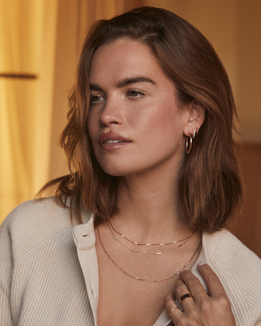 Elegant Diamond Tatum Necklace featuring 24 lab-grown diamonds arranged beautifully, showcasing its exquisite craftsmanship and timeless design.