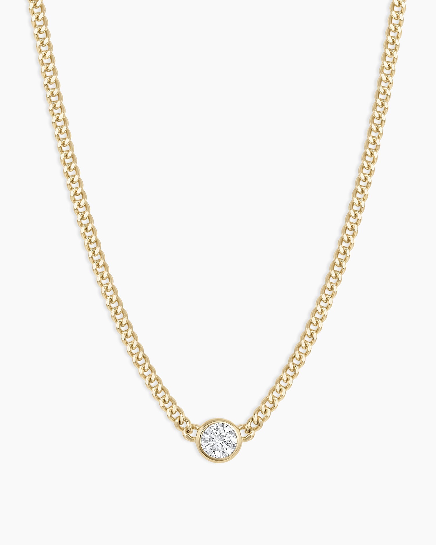 The Diamond Wilder Necklace featuring a sparkling lab-grown diamond, elegantly designed for sophistication and style.