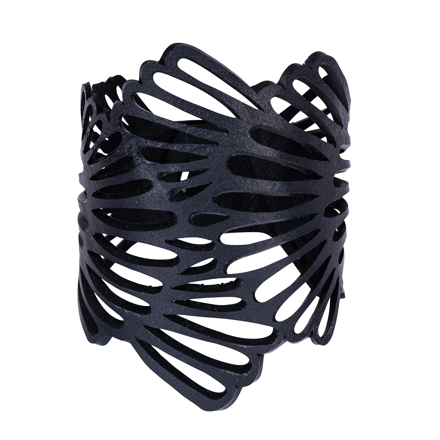 Dianne Recycled Rubber Bracelet handcrafted from reclaimed inner tubes, showcasing unique textures and patterns.
