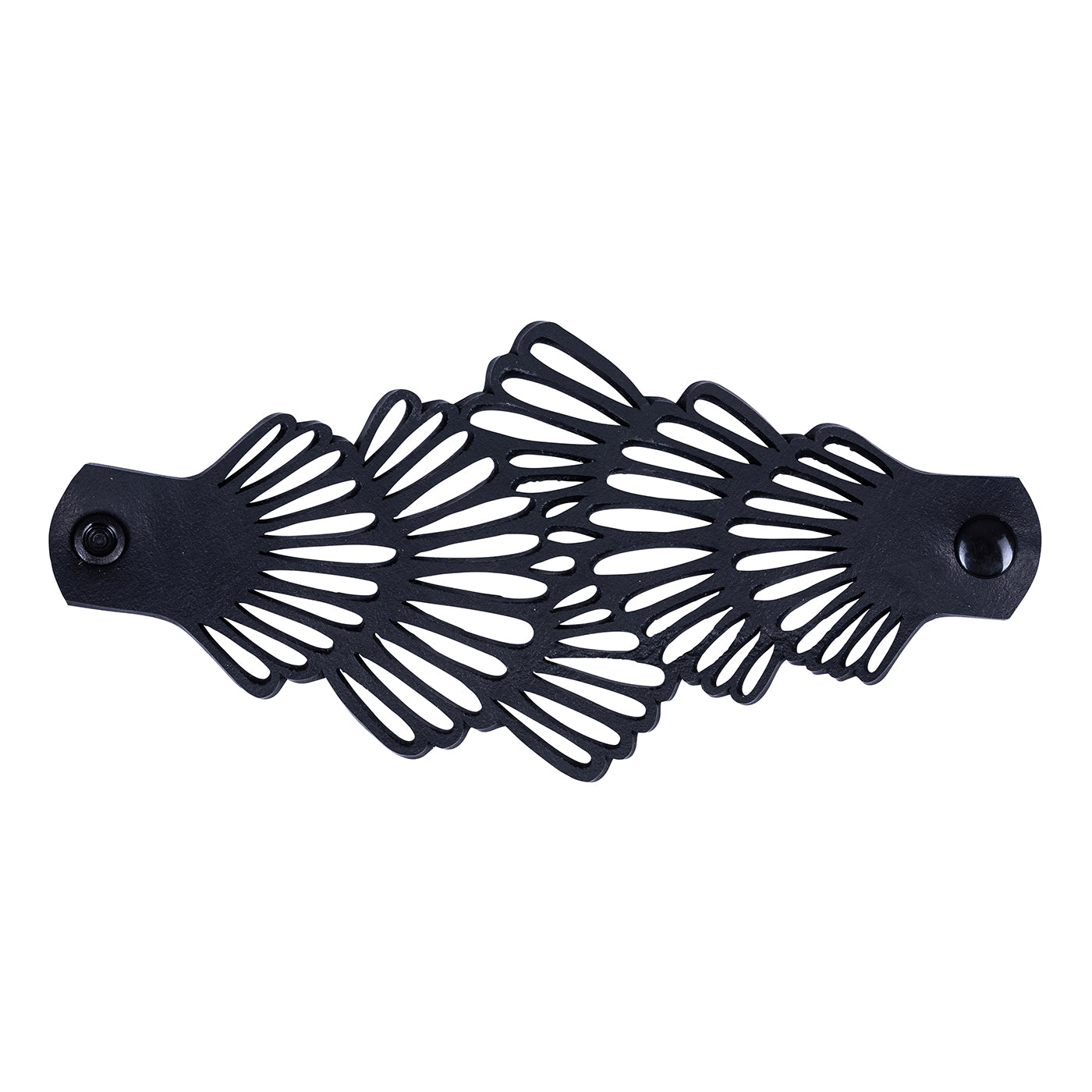 Dianne Recycled Rubber Bracelet handcrafted from reclaimed inner tubes, showcasing unique textures and patterns.
