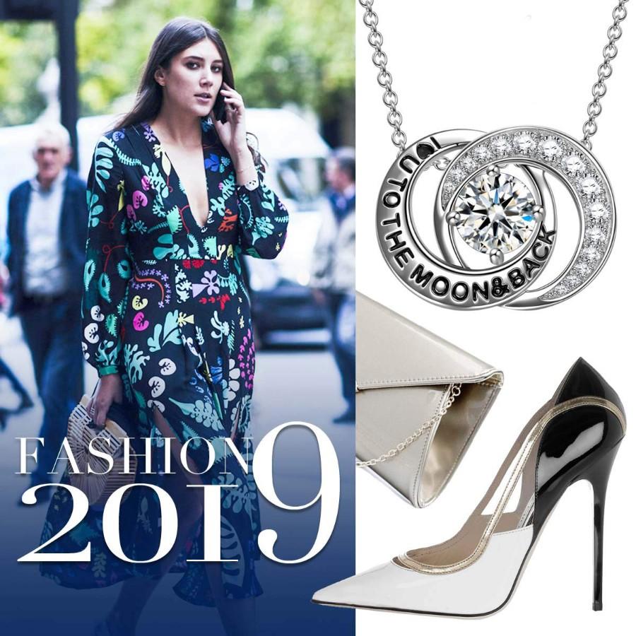 Elements Pav'e Love You To The Moon & Back Necklace in 14K White Gold with a link chain and elegant pendant.