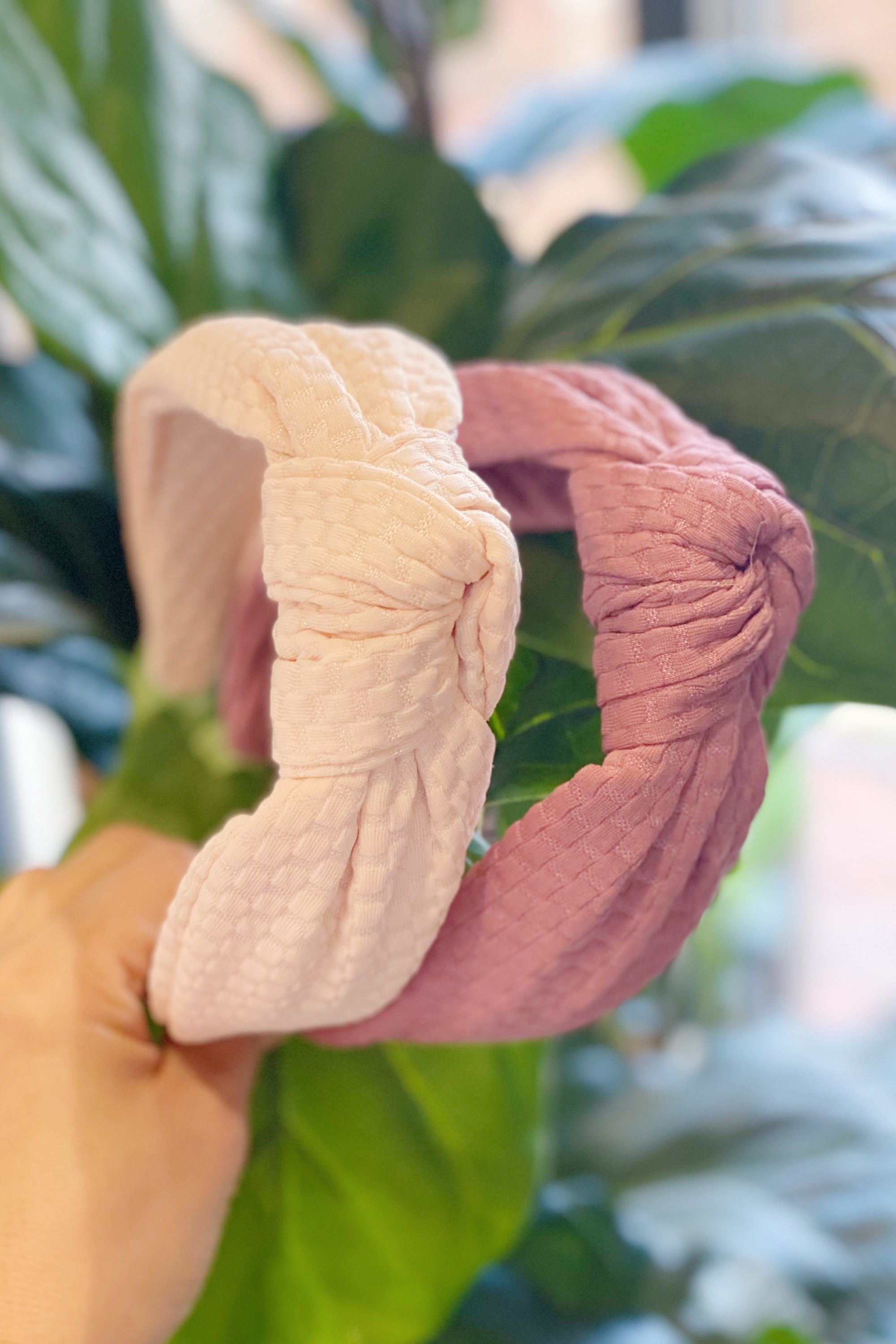 Embossed Charm Headband featuring a stylish design with soft edges, perfect for everyday wear.