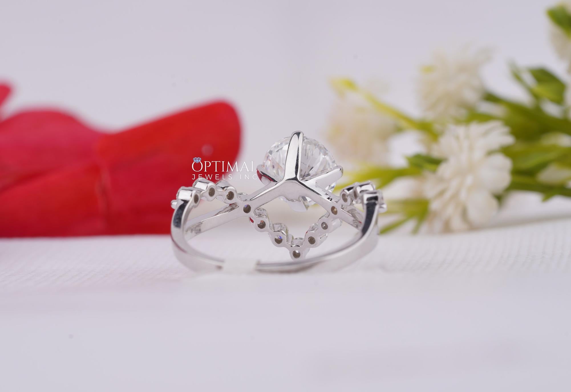 Eternal Diamond Ring featuring a 1.87 Ctw IGI Certified Round Cut Lab Grown Diamond set in white gold, showcasing elegance and ethical craftsmanship.