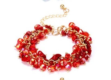 Fashion Stone Bangle Bracelet featuring colorful imitated crystals and alloy, perfect for women and girls as a stylish gift.